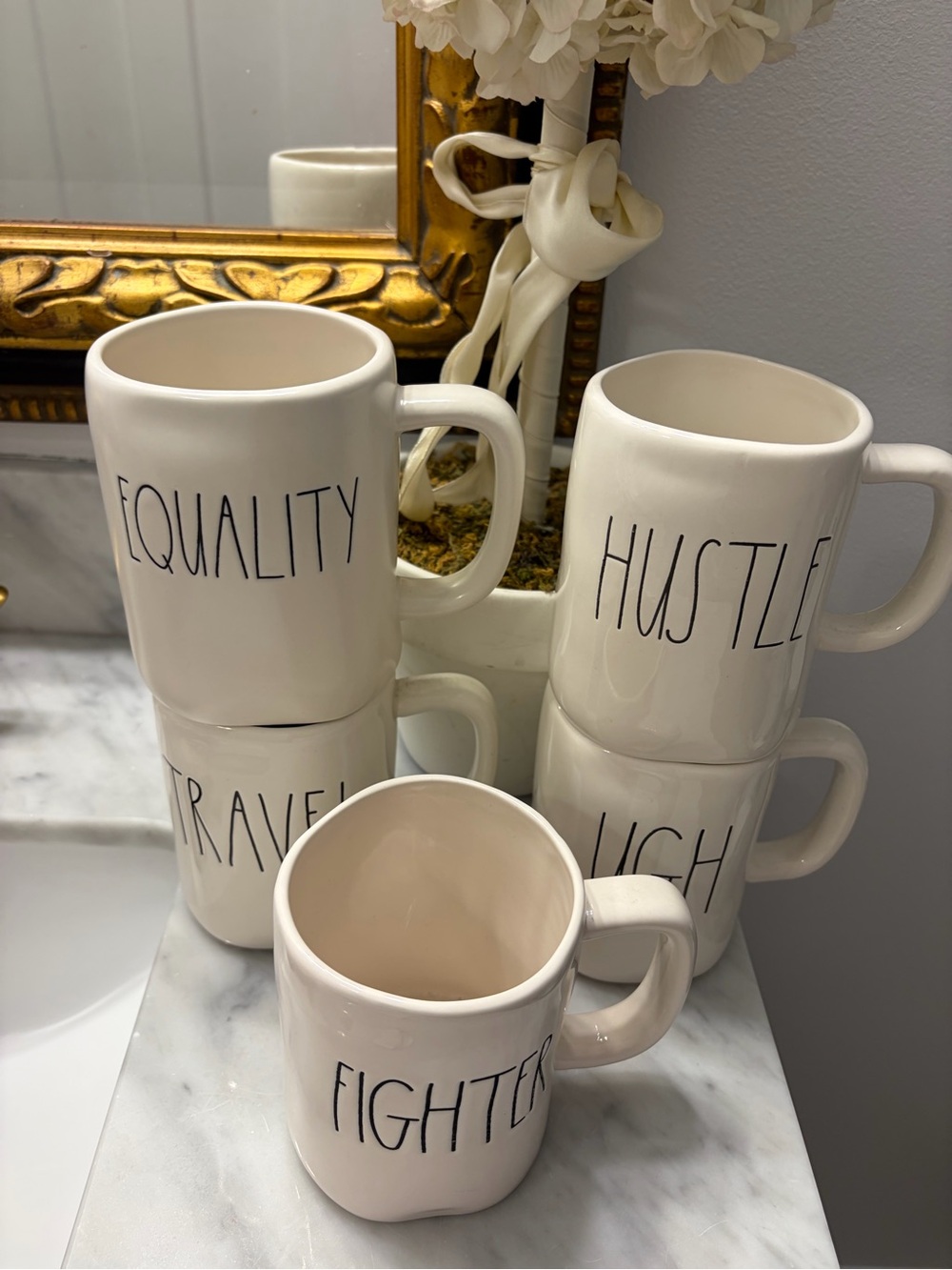 NWOT Rae Dunn Cream Ceramic Mugs - $10 Each / 3 for $25
